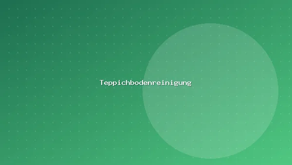 Teppichbodenreinigung vor Ort in Kaufungen